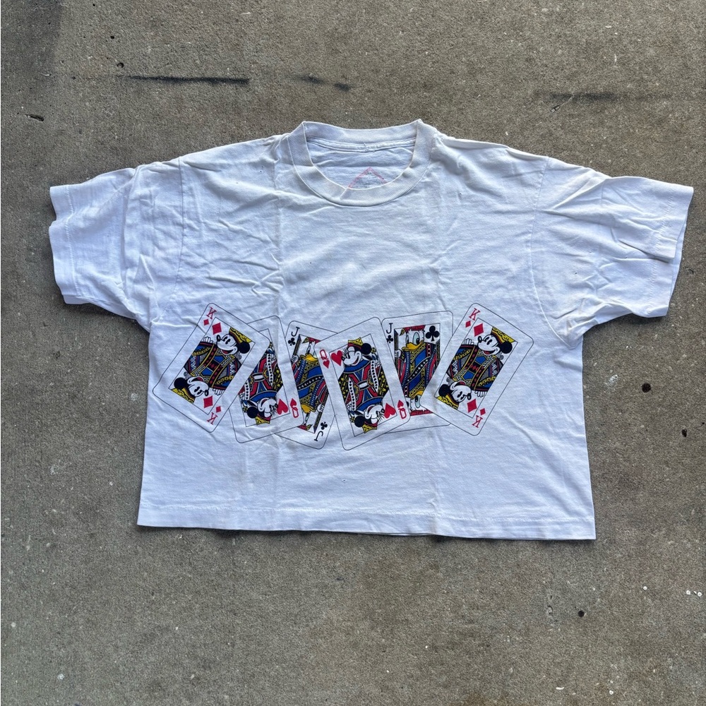 Disney vintage Graphic Playing Cards Tee